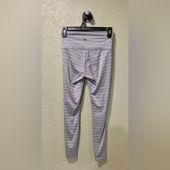 Athleta Light Gray Striped Leggings - Picture 3 of 3